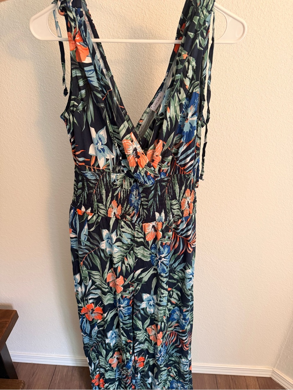 Lascana Jumpsuit in Navy with Orange & Green Floral - NWT